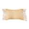 Hello Honey® Mustard Stonewashed Dot Pattern Cotton Slub Lumbar Pillow with Fringe